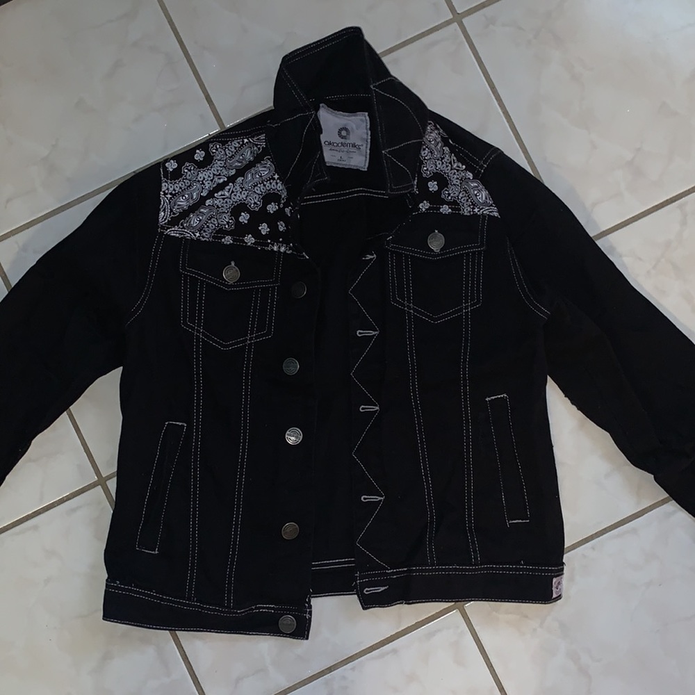 Akademiks Bandana Black Jean Jacket